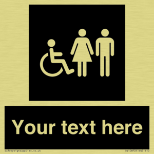 Custom information: black panel disabled female and male